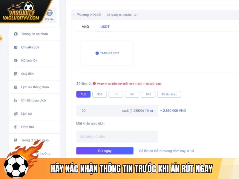 Hãy xác nhận thông tin trước khi ấn rút ngay