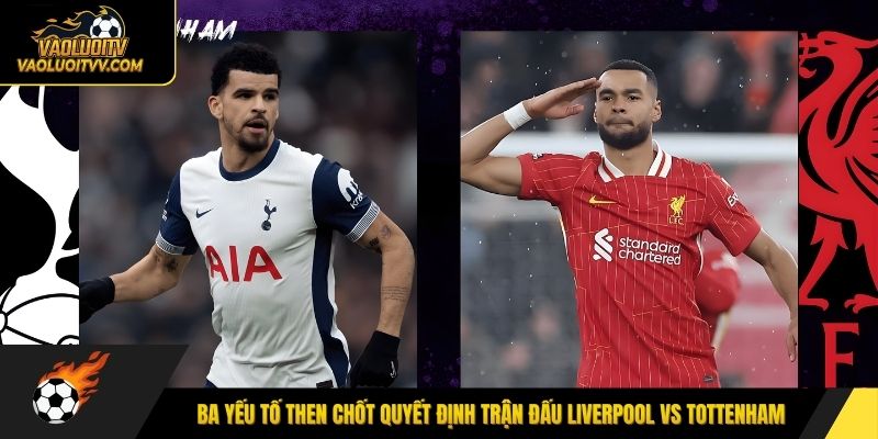 Ba yếu tố then chốt quyết định trận đấu Liverpool vs Tottenham